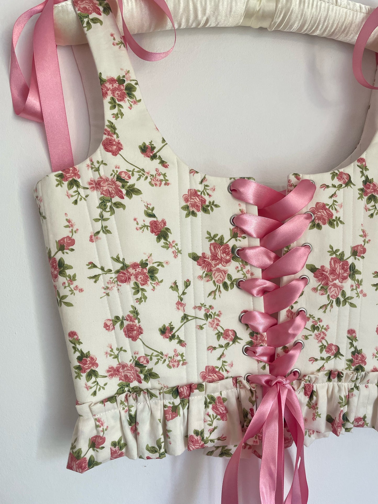 Ruffle peplum corset