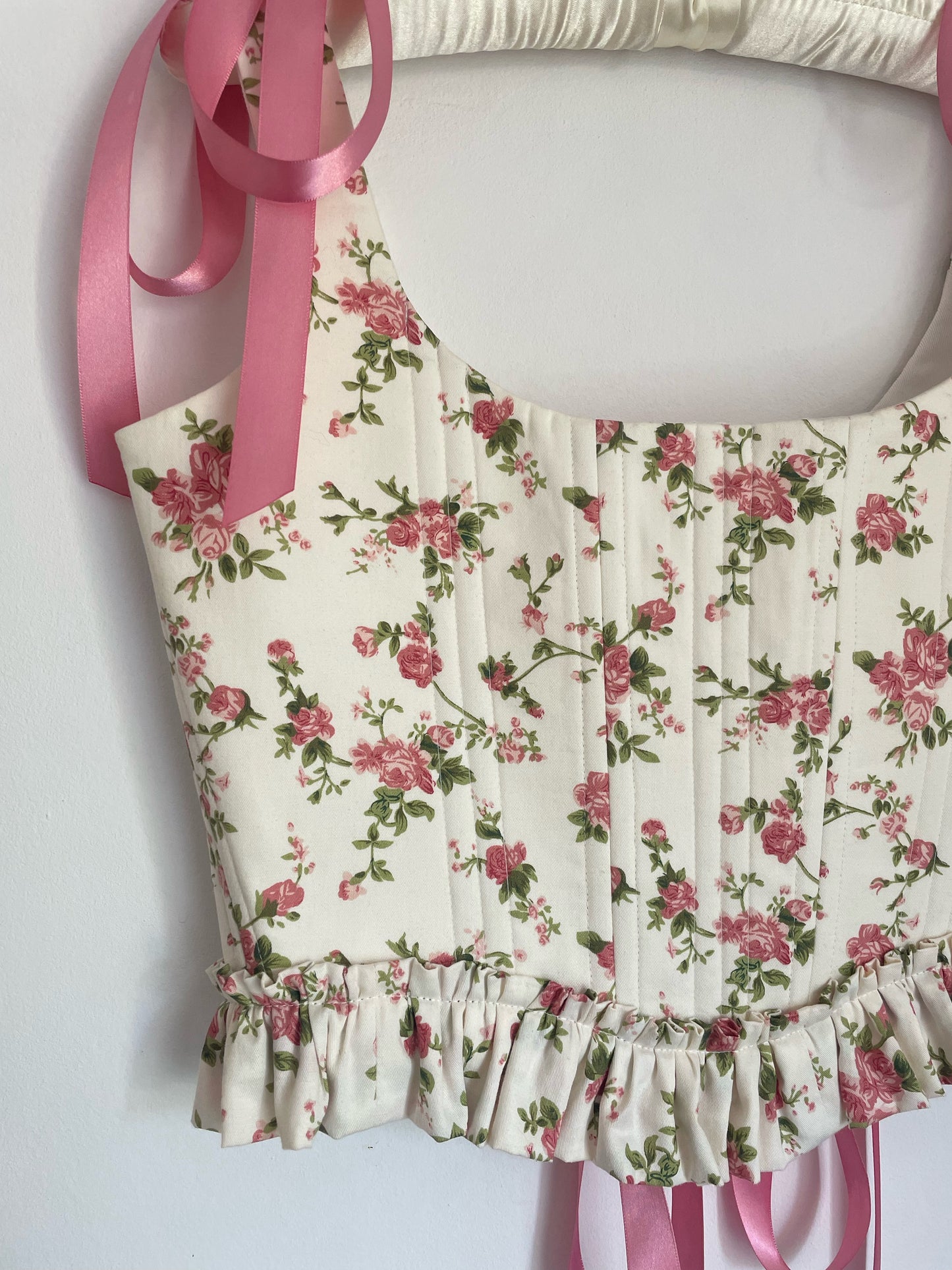 Ruffle peplum corset
