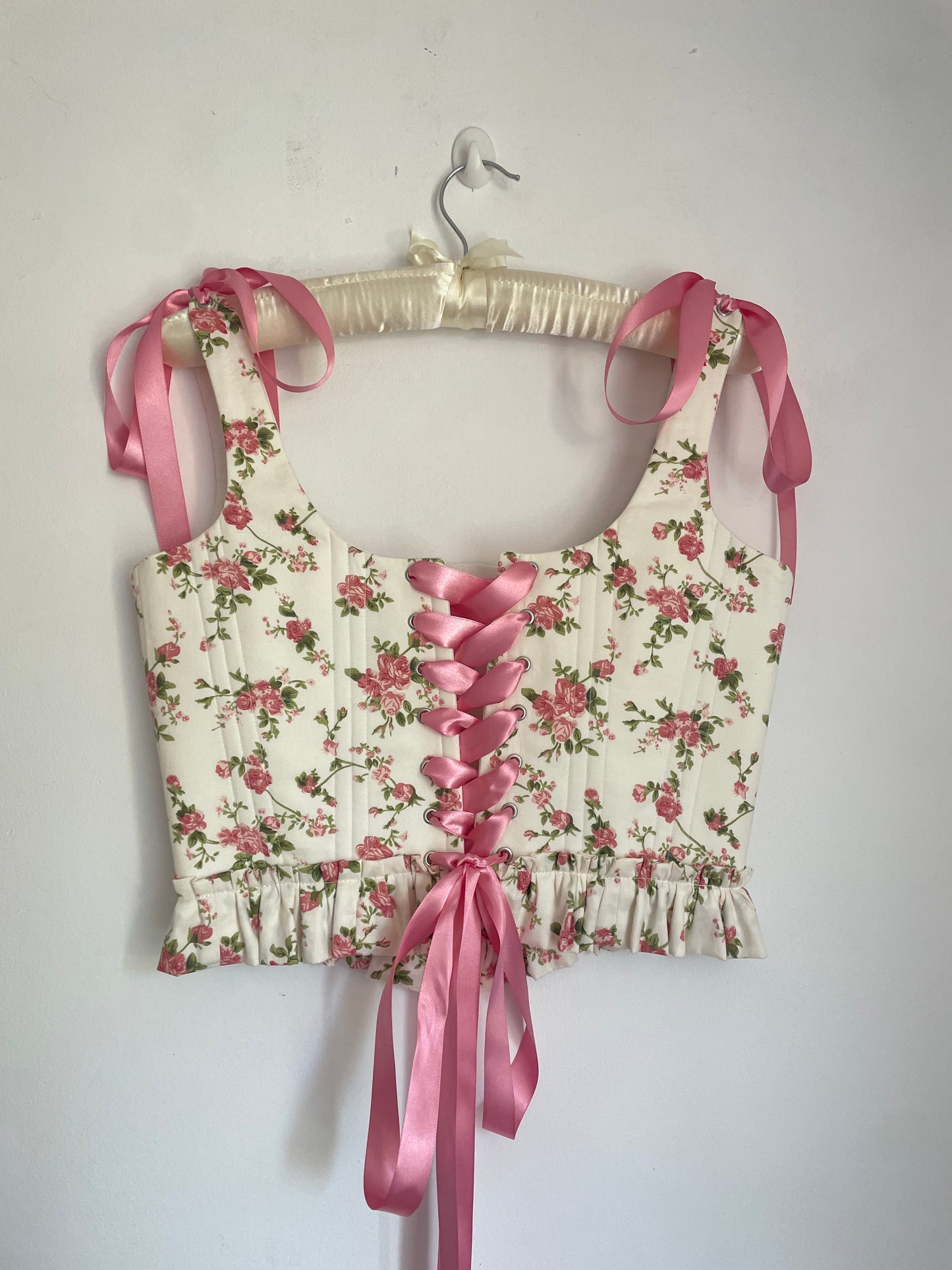 Ruffle peplum corset