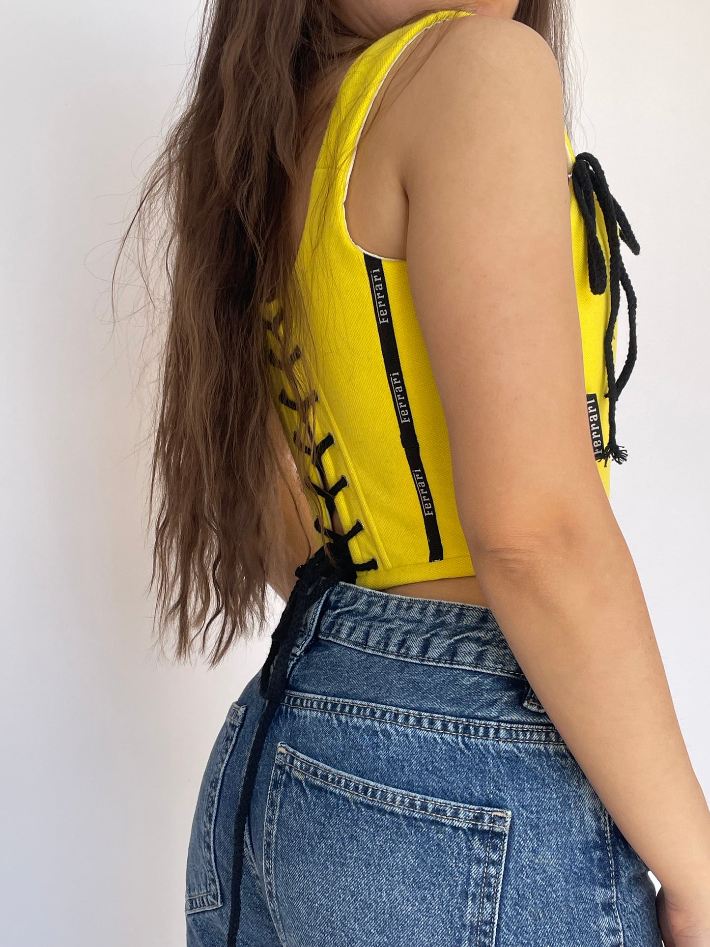 Upcycled Ferrari corset
