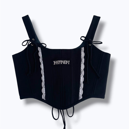 Upcycled Ferrari corset