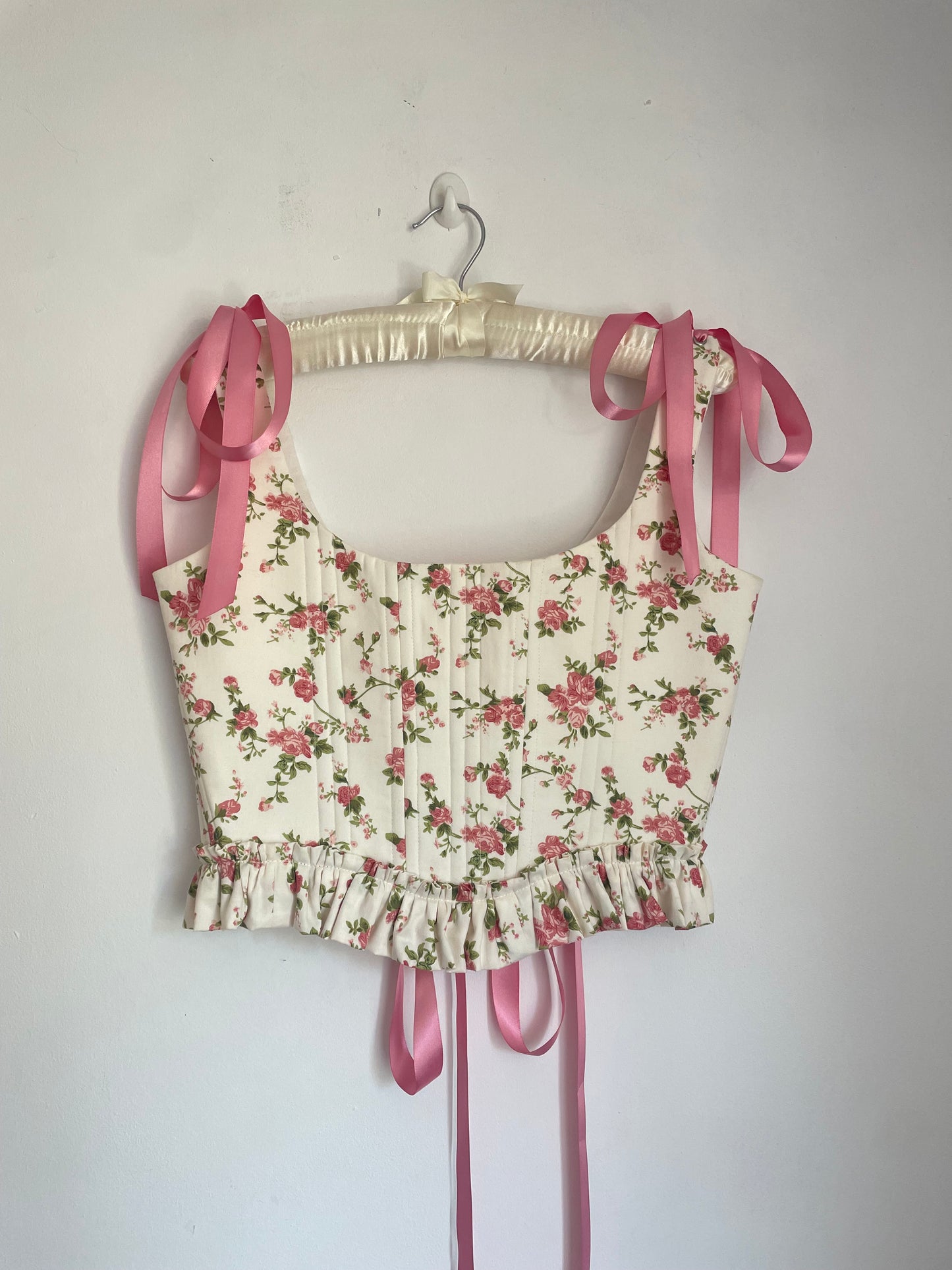Ruffle peplum corset