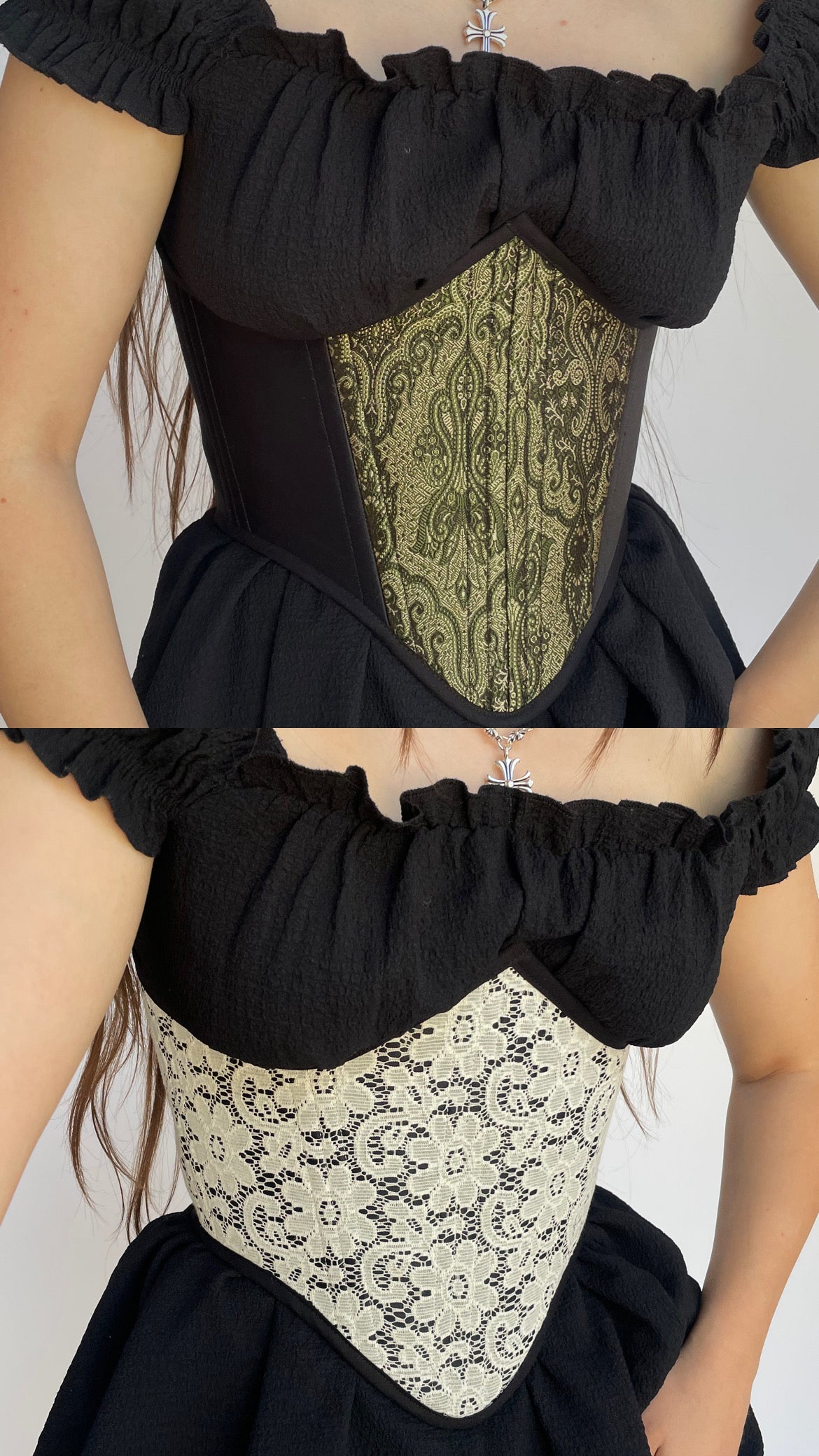 2 in 1 underbust corset
