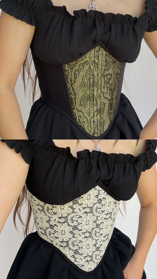 2 in 1 underbust corset