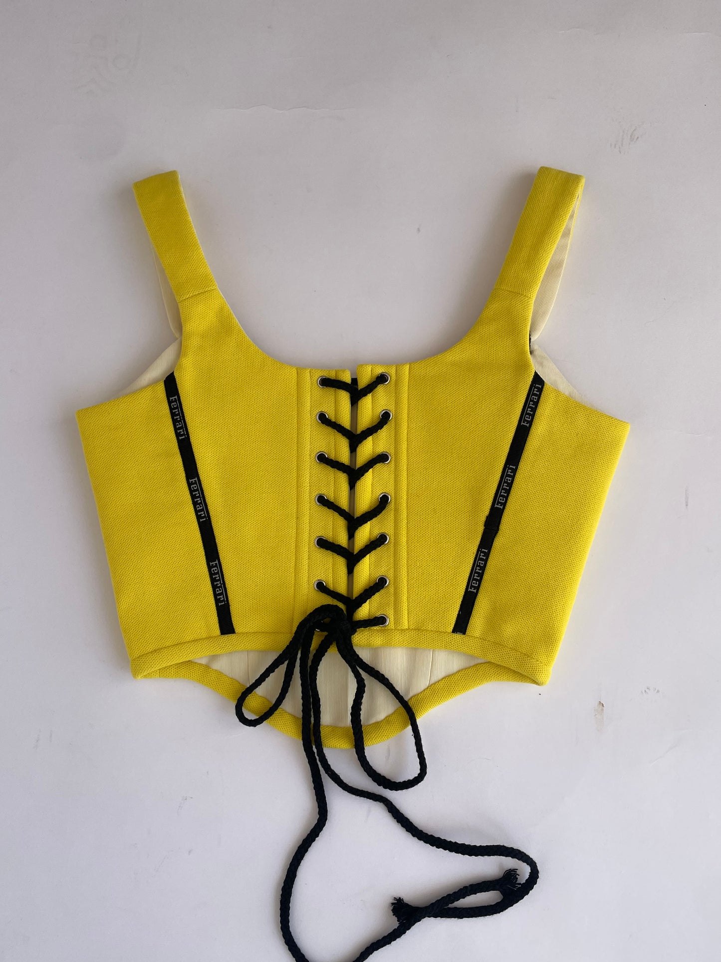 Upcycled Ferrari corset