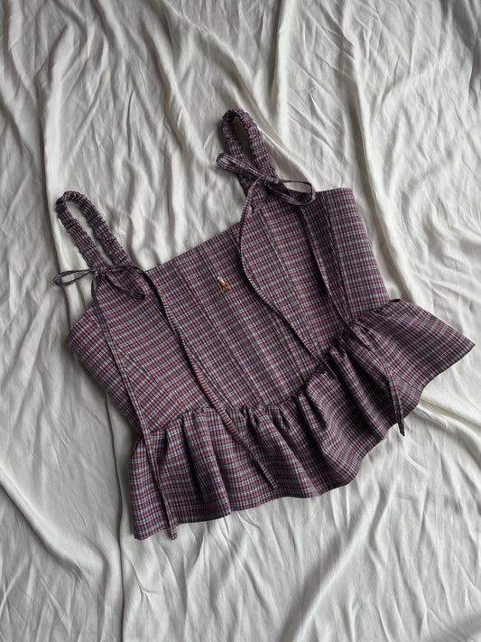Upcycled Polo corset, L