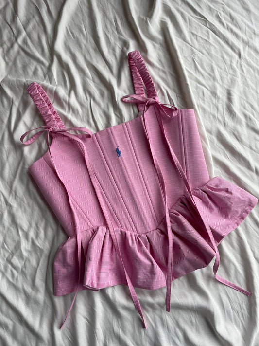 Upcycled Polo corset, XS
