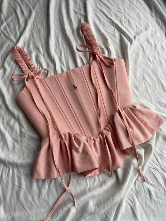Upcycled Polo corset, XS-S