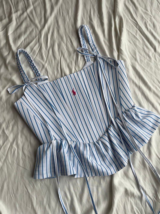 Upcycled Polo corset, S