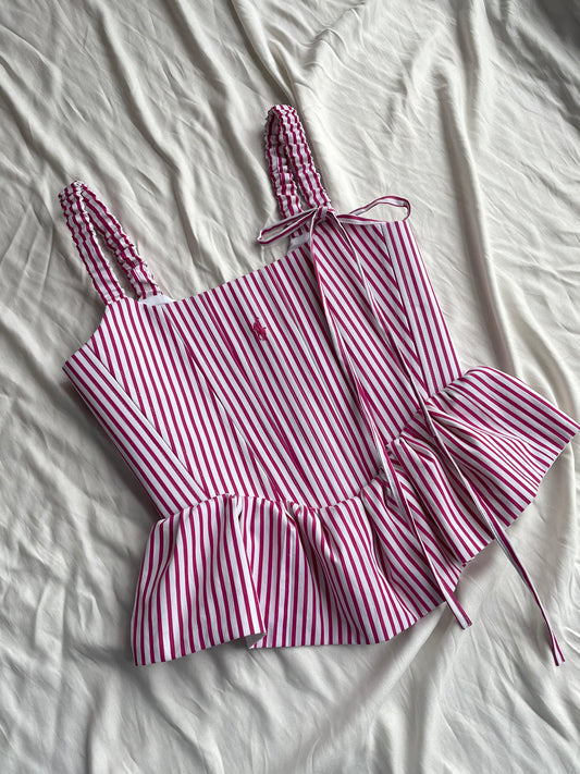 Upcycled Polo corset, XXS-XS