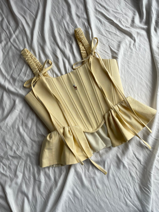 Upcycled Polo corset, XS
